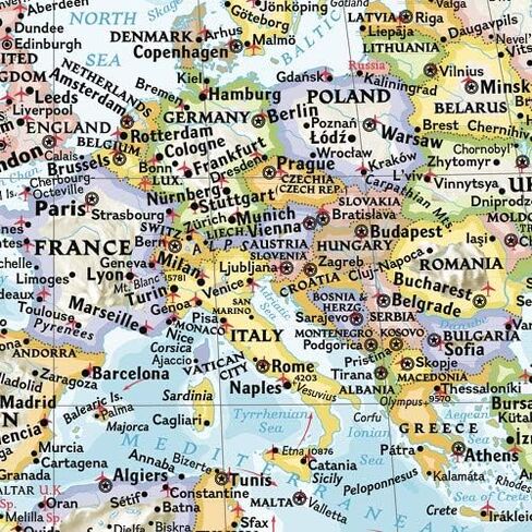 National Geographic World Classic Political Wall Map - Extra Large - 69.25 x 48 inches - Art Quality Print in Saudi Arabia
