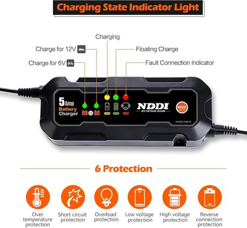 1.5A Fully-Automatic Smart Charger, 12V Portable Automotive Car Battery Charger, Battery Maintainer, Trickle Charger and Battery Desulfator with Temperature Compensation in Saudi Arabia