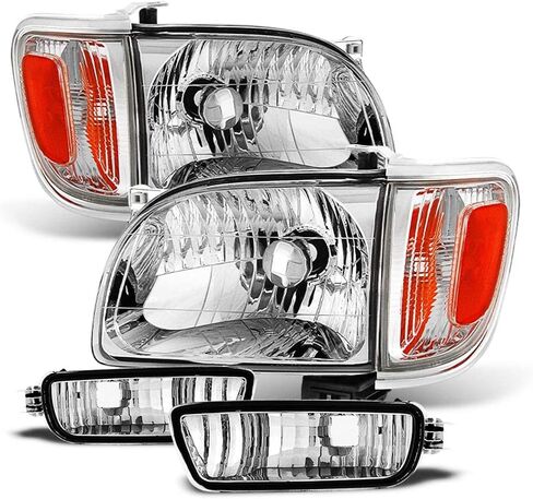 ACANII - For 2001-2004 Toyota Tacoma Headlights+Corner Parking Signal Lights+Bumper Lamps Driver + Passenger Side in Saudi Arabia