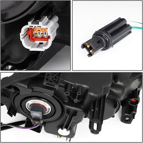 DNA MOTORING HL-OH-NROG14-BK-CL1 Black Housing Headlights With LED DRL Strip Replacement For 14-16 Rogue in Saudi Arabia