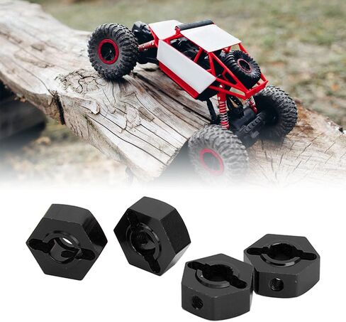 RC Hex Hub, 14mm Wheels Hex Hub Extension Aluminum Alloy Universal Upgrade Wheel Hex Adapter for ARRMA Senton 1/10 RC Car(Black) in Saudi Arabia