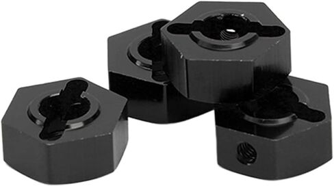 RC Hex Hub, 14mm Wheels Hex Hub Extension Aluminum Alloy Universal Upgrade Wheel Hex Adapter for ARRMA Senton 1/10 RC Car(Black) in Saudi Arabia