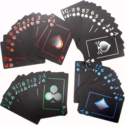 Plastic Black Playing Cards PVC Waterproof Poker Novelty Collection Gift Durable Playing Cards with Aluminum Case in Saudi Arabia
