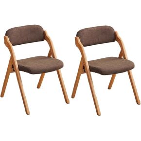 طي الخشب 2 حزمة قابلة للطي قابلة للطي هواء هوم مريح هواء مريح مع مسند مبطن وظهر للضيوف كيتن مكتب الزفاف ، بني فاتح in Kuwait