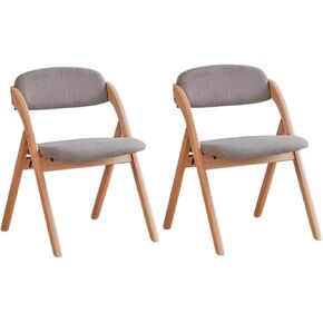 طي خشب مع مقاعد مبطنة 2 حزمة مقاعد قابلة للطي محمولة مبطنة مع مسند الظهر لمكتب مكتب حفل الزفاف ، الخشب E ، دخان رمادي in Kuwait