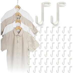 100PCS Hanger Connector Hooks,Space Saving Hangers for Clothes.Hanger Hooks Space Saver.Closet Hangers Connector Hook.College Dorm Essentials,Closet Organizers and Storage in Kuwait