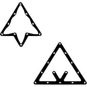 DGZZI 2PCS Black Eight/Nine Billiards Pendulum Paper Positioning Stickers Nano Material Rack Sheet Triangle Club Accessories in Kuwait