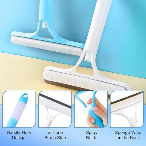 3 in 1 Spray Squeegee, 3 in 1 WindowSqueegee Cleaner, Spray WindowSqueegee Cleaner Tool with SprayBottle, for Car, Window (Blue) in Saudi Arabia