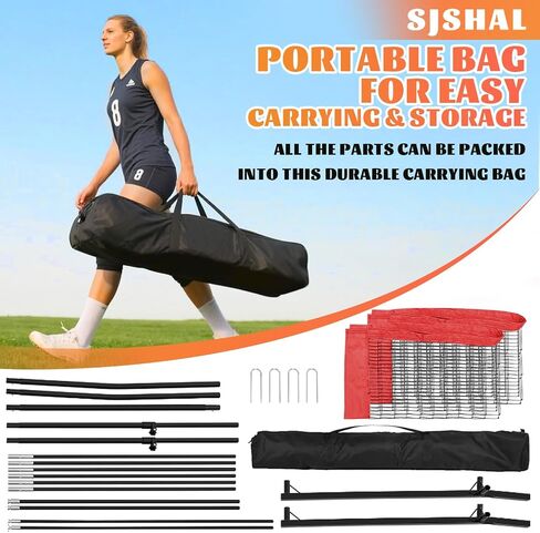 Protable Volleyball Training Equipment for Hitting Serving Passing, Volleyball Practice Net Station with Adjustable Front Net for Team Or Solo Training, Easy Setup Volleyball Training Net in Saudi Arabia