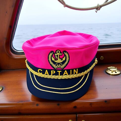 Navy Captain Hat for Cruise & Halloween, Adjustable Sailor Hat for Men Women, Nautical Costume for Party & Cosplay in Saudi Arabia