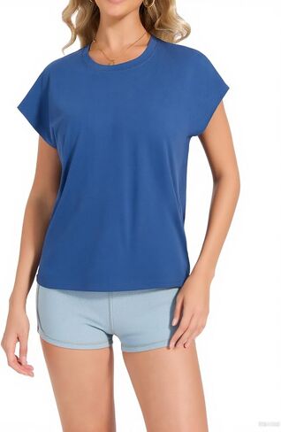 1/4 Pack Women Cap Sleeve Tops Tops Tops Tops Tops Tops Tops Tops Tops Disual Dasy Fashion T Shirts Spring Trendy 2025 in Kuwait