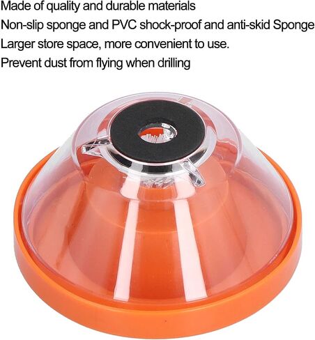 RiToEasysports Dust Bowl Collector Antisislip Drill with Electric Download Proof with Bowl Shaped Design for a Large Store Space (Orange) in Saudi Arabia