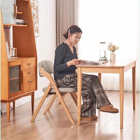 طي الخشب 2 حزمة قابلة للطي قابلة للطي هواء هوم مريح هواء مريح مع مسند مبطن وظهر للضيوف كيتن مكتب الزفاف ، بني فاتح in Kuwait