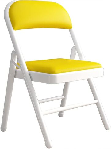 Folding air Black Household Folding Dining Table backrest air, Office Conference Training air, Lightweight PU Computer air, can Bear 200kg in Saudi Arabia