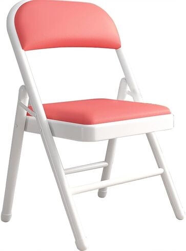 Folding air Black Household Folding Dining Table backrest air, Office Conference Training air, Lightweight PU Computer air, can Bear 200kg in Saudi Arabia