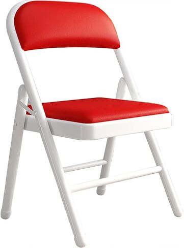Folding air Black Household Folding Dining Table backrest air, Office Conference Training air, Lightweight PU Computer air, can Bear 200kg in Saudi Arabia