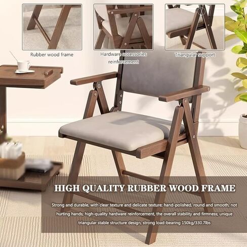 مسند الظهر القابل للطي قابلة للطي مع مقاعد مبطنة في المنزل مسند الظهر البسيط طي الهواء مع مساند الذراعين ، هواء الاستقبال المكتبي ، الحمل يحمل 150 كجم/330.7 رطل in Kuwait