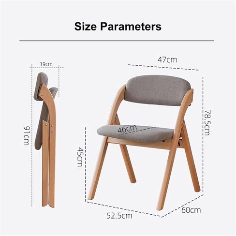 طي خشب مع مقاعد مبطنة 2 حزمة مقاعد قابلة للطي محمولة مبطنة مع مسند الظهر لمكتب مكتب حفل الزفاف ، الخشب E ، دخان رمادي in Kuwait