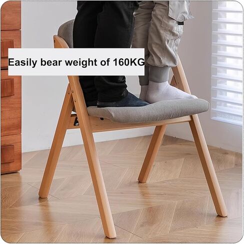 طي خشب مع مقاعد مبطنة 2 حزمة مقاعد قابلة للطي محمولة مبطنة مع مسند الظهر لمكتب مكتب حفل الزفاف ، الخشب E ، دخان رمادي in Kuwait