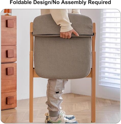 طي خشب مع مقاعد مبطنة 2 حزمة مقاعد قابلة للطي محمولة مبطنة مع مسند الظهر لمكتب مكتب حفل الزفاف ، الخشب E ، دخان رمادي in Kuwait