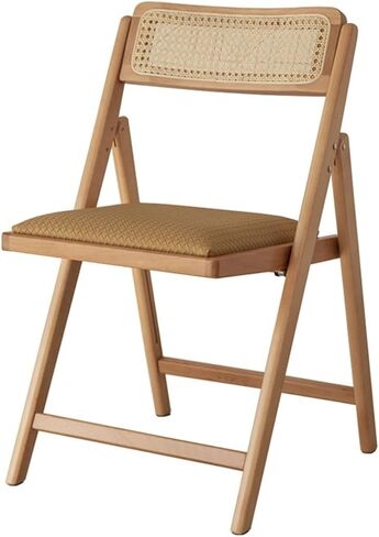 Folding Dining air Folding with Padded Seats Retro Fashion Rattan Weaving Fold Up air, Cafe Comfort Upholstery Rest, Office air, Load-Bearing 100kg/220.5lbs in Saudi Arabia