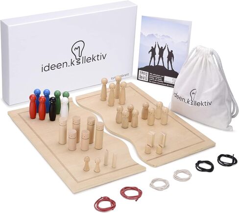Constellation Board Relationship Board 44 Parts for Coaching Family Constellation systemic Coaching Supervision Facilitation with Manual 34 Figures Many Extras, Made of Wood in Saudi Arabia
