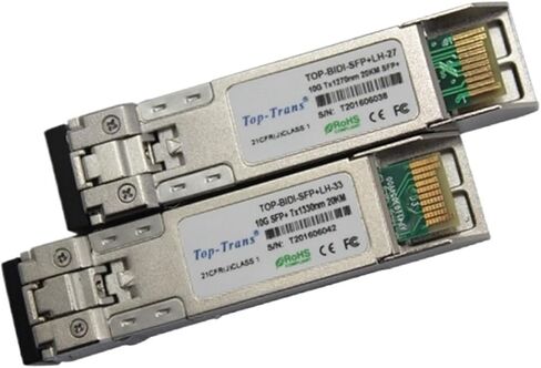 الوحدة البصرية TOP-BIDI-SFP+-LH-27/33 10G الألياف الواحدة ثنائية الاتجاه 20km in Kuwait