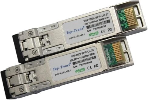 الوحدة البصرية TOP-BIDI-SFP+-LH-27/33 10G الألياف الواحدة ثنائية الاتجاه 20km in Kuwait