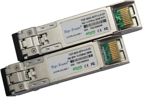الوحدة البصرية TOP-BIDI-SFP+-LH-27/33 10G الألياف الواحدة ثنائية الاتجاه 20km in Kuwait