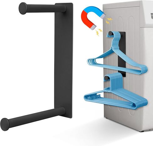 Redcall Magnetic Hanger Organizer للغسالة ، رف تخزين شماعات المغناطيس القوي لمنظمة غرفة الغسيل ، Stacker Holder (Black) in Saudi Arabia