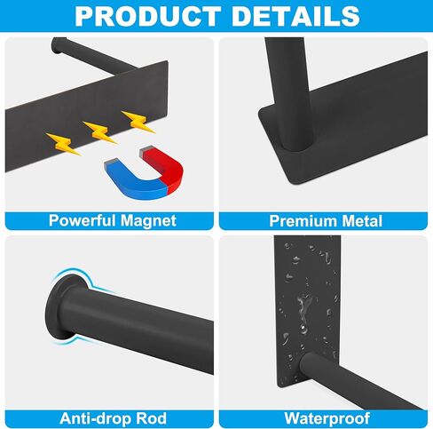 Redcall Magnetic Hanger Organizer للغسالة ، رف تخزين شماعات المغناطيس القوي لمنظمة غرفة الغسيل ، Stacker Holder (Black) in Saudi Arabia