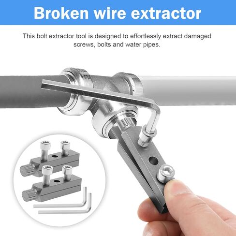 1 Pc/2 Pcs Stripped Screw Extractor Metal Broken Pipe Extractor Tool Practical Damaged Screw Extractors Easy Out Bolt for Damaged Water Pipe(2,silver) in Kuwait