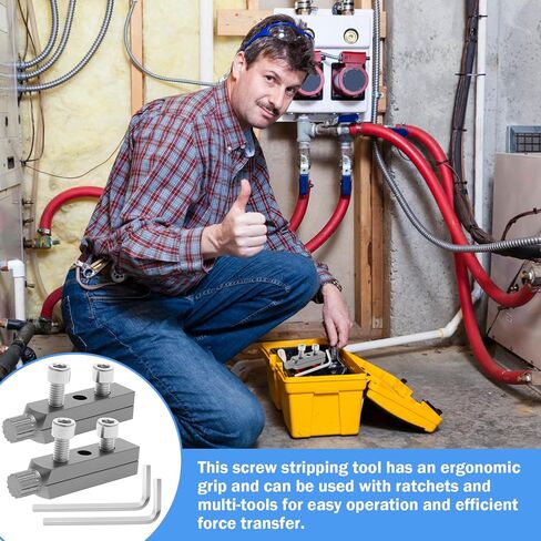 1 Pc/2 Pcs Stripped Screw Extractor Metal Broken Pipe Extractor Tool Practical Damaged Screw Extractors Easy Out Bolt for Damaged Water Pipe(2,silver) in Kuwait