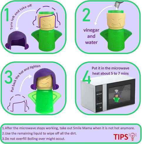 Parfiner Microwave Cleaner Angry Mama Easy Steam تنظف مع الخل والماء للمنزل والمطابخ in Saudi Arabia