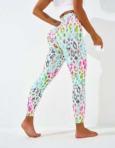 Womens High Waist Tie Dye Seamless Leggings Compression Yoga Pants for Gym Running and Active Wear in Saudi Arabia