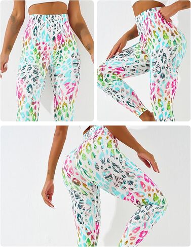 Womens High Waist Tie Dye Seamless Leggings Compression Yoga Pants for Gym Running and Active Wear in Saudi Arabia