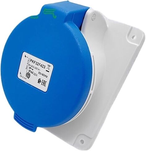 PKX32M423 Three-core 32A Mobile Straight Industrial Plug 2P+E Single-Phase 220V(Concealed Italic Socket) in Saudi Arabia
