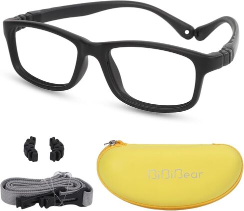 BiBiBear Kids/Teens Glasses - Unbreakable TR90 Frame, 180° Ultra Flexible, Lightweight & Safe Glasses for Kids Age 2-15 in Saudi Arabia