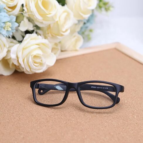 BiBiBear Kids/Teens Glasses - Unbreakable TR90 Frame, 180° Ultra Flexible, Lightweight & Safe Glasses for Kids Age 2-15 in Saudi Arabia