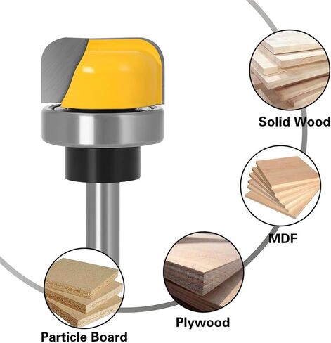 1-1/8 Inch Diameter BowlTray Template Router Bit 1/4 Inch Shank 1Pcs in Saudi Arabia