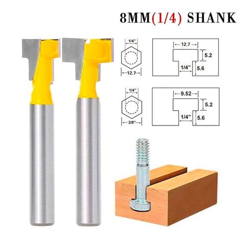 جهاز التوجيه t-slot لـ 1/4 hex bolt 8mm 1/4 shank 2pcs (6.35mm shank) in Saudi Arabia