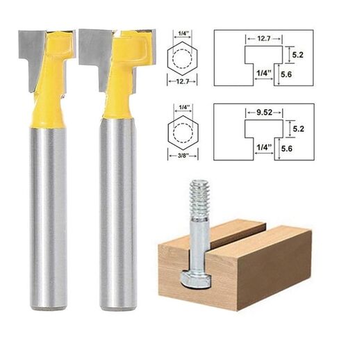 جهاز التوجيه t-slot لـ 1/4 hex bolt 8mm 1/4 shank 2pcs (6.35mm shank) in Saudi Arabia