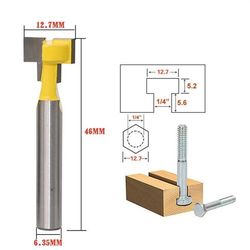 جهاز التوجيه t-slot لـ 1/4 hex bolt 8mm 1/4 shank 2pcs (6.35mm shank) in Saudi Arabia