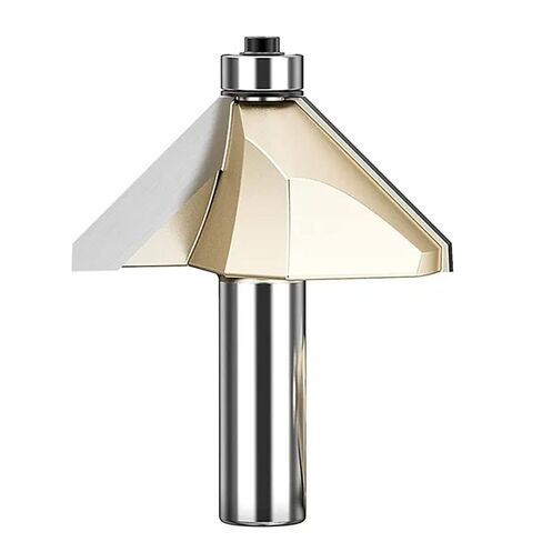 Bevel Chamfer Router Bit Bearing 45 Degree Flush Trimming Tapered Woodworking DIY Wood Milling Tool 1/2 1/4 Horse Nose 1Pcs(1-4x1(45deg)) in Kuwait