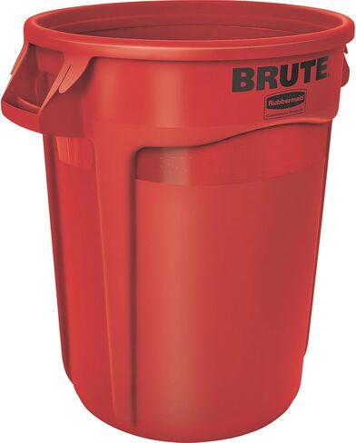 حاوية غاشمة في Rubbermaid Round Round Round ، 32 جالًا ، بلاستيك ، أحمر in Saudi Arabia