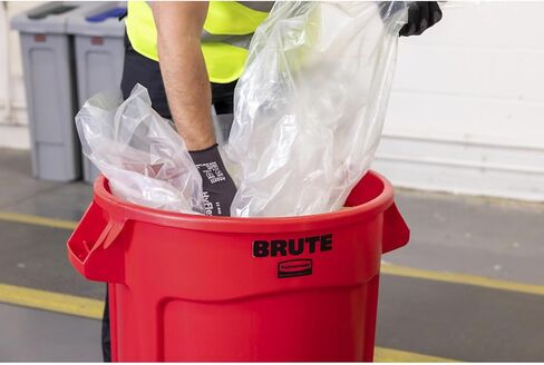 حاوية غاشمة في Rubbermaid Round Round Round ، 32 جالًا ، بلاستيك ، أحمر in Saudi Arabia