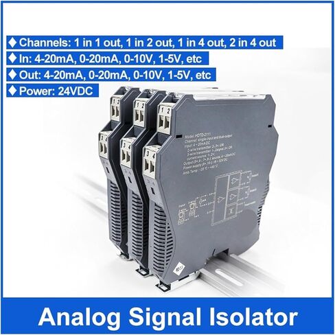Rail Dc to Dc Converter 4 Outputs 1 Input 4-20mA Analog Signal Isolator(1-5V in_220V_1-5V Out) in Kuwait