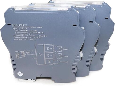 1PCS 4-20ma Input Output Signal Conditioner Signal Isolator(24,4-20MA in and Out_2 in 2 Out) in Kuwait