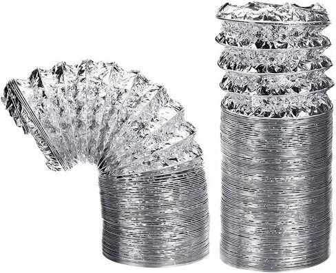 Aluminum Foil Hose Inner Diameter 110mm Flexible 1.5-6m Pipe Ventilation Duct Ventilation Hose Dryer Hood Exhaust Duct(1.5 m) in Saudi Arabia
