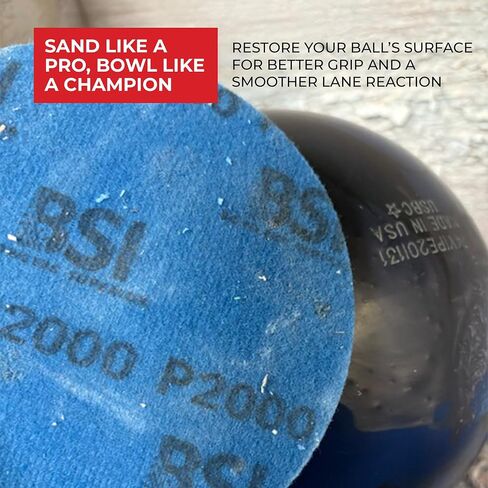 قرص Sanding BSI لكرات البولينج - 180 مجموعة من وسادة الحصى لآلة الظهور ، أو الدوار للكرة ، أو تنظيف اليد in Kuwait